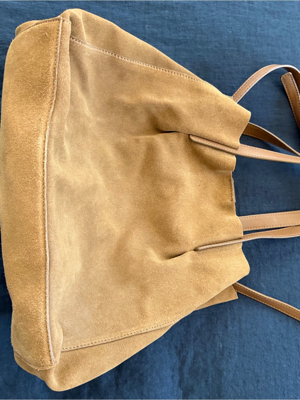 ZARA Suede Tote Bag in Brown - Picture 2 of 5